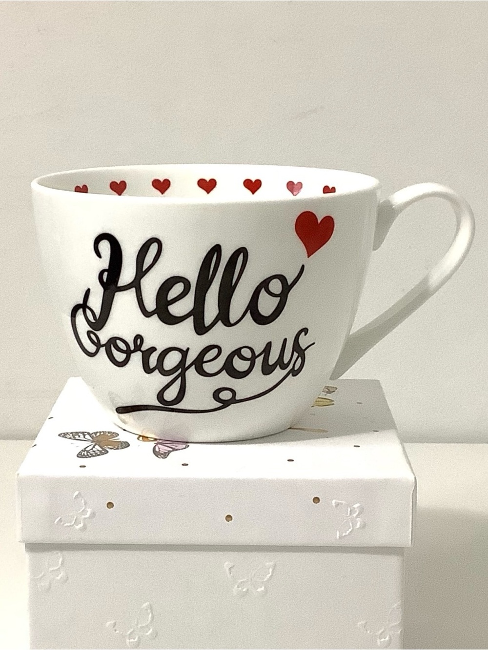 Portobello by Inspire Bone China “Hello Gorgeous” Ceramic Mug